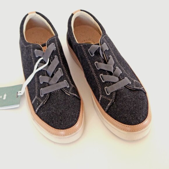 Revitalign Malibu Morgan Dark Charcoal Gray Sneaker Wool Size 8.5 B NWT - Picture 1 of 15